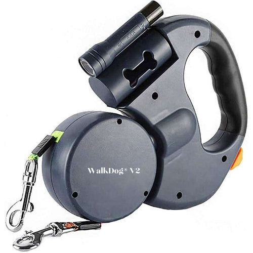 WalkDog® V2 | Laisse double rétractable